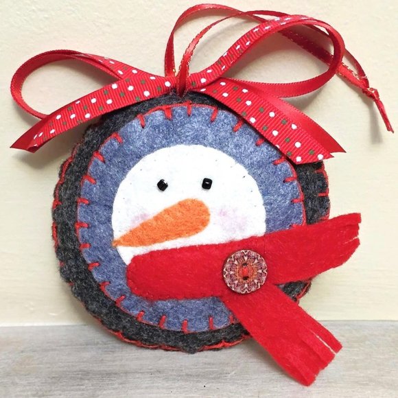 Handmade felt ornament, Christmas ornament, felt, hand embroidery work - Picture 5 of 10